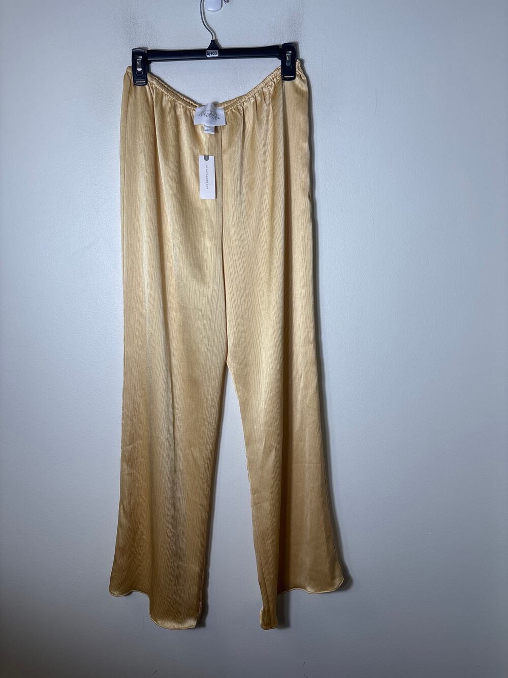 NWT Mare Mare Golden Pull On Wide Leg Flowy Pants Sz L